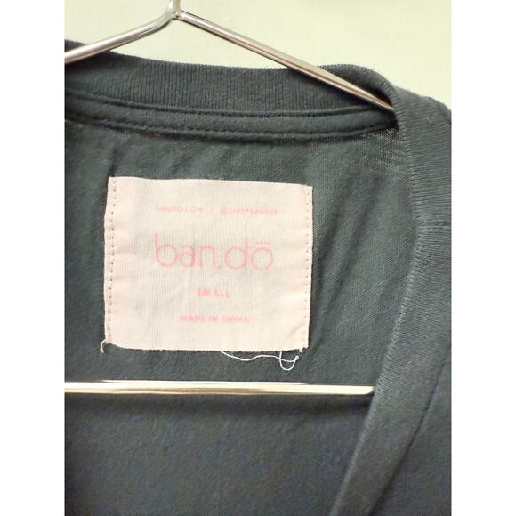 ban.do The Day Drinkers Short Sleeve Crew Neck Graphic T-Shirt Black Women's S - Picture 3 of 5